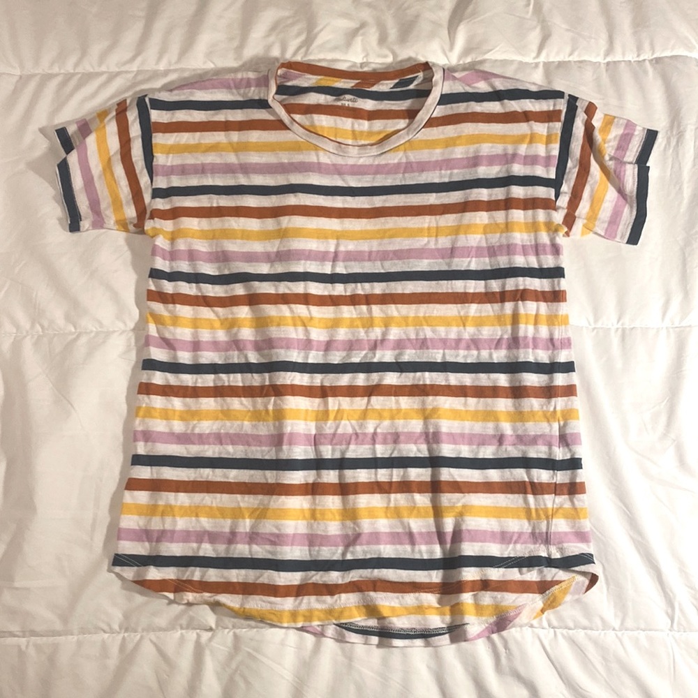 Madewell multi colored striped shirt